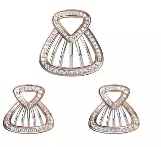 Women Earring Pendant Set STL JCD Details 