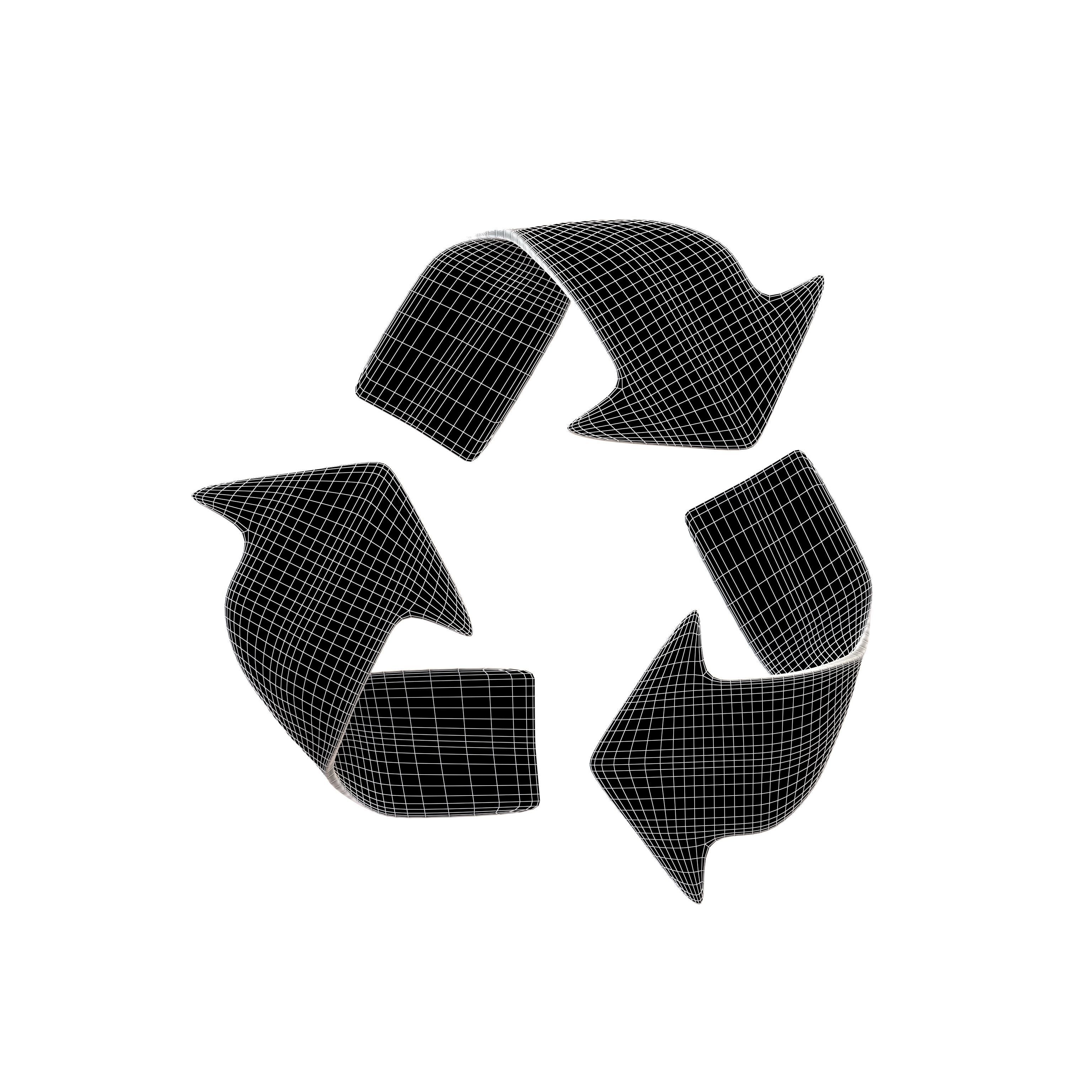 Recycle Symbols v8 002 Low-poly 3D model_4