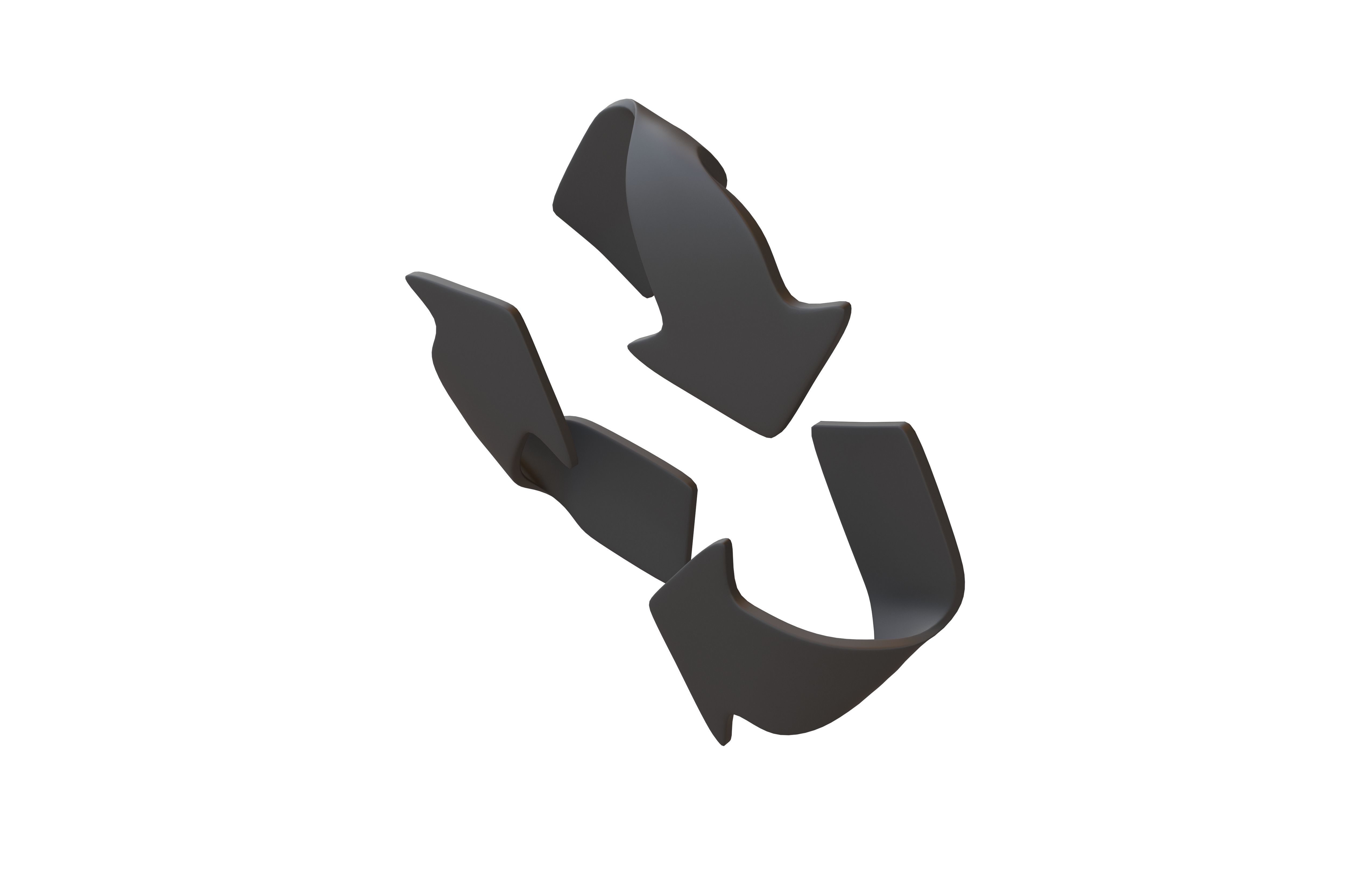 Recycle Symbols v8 002 Low-poly 3D model_2