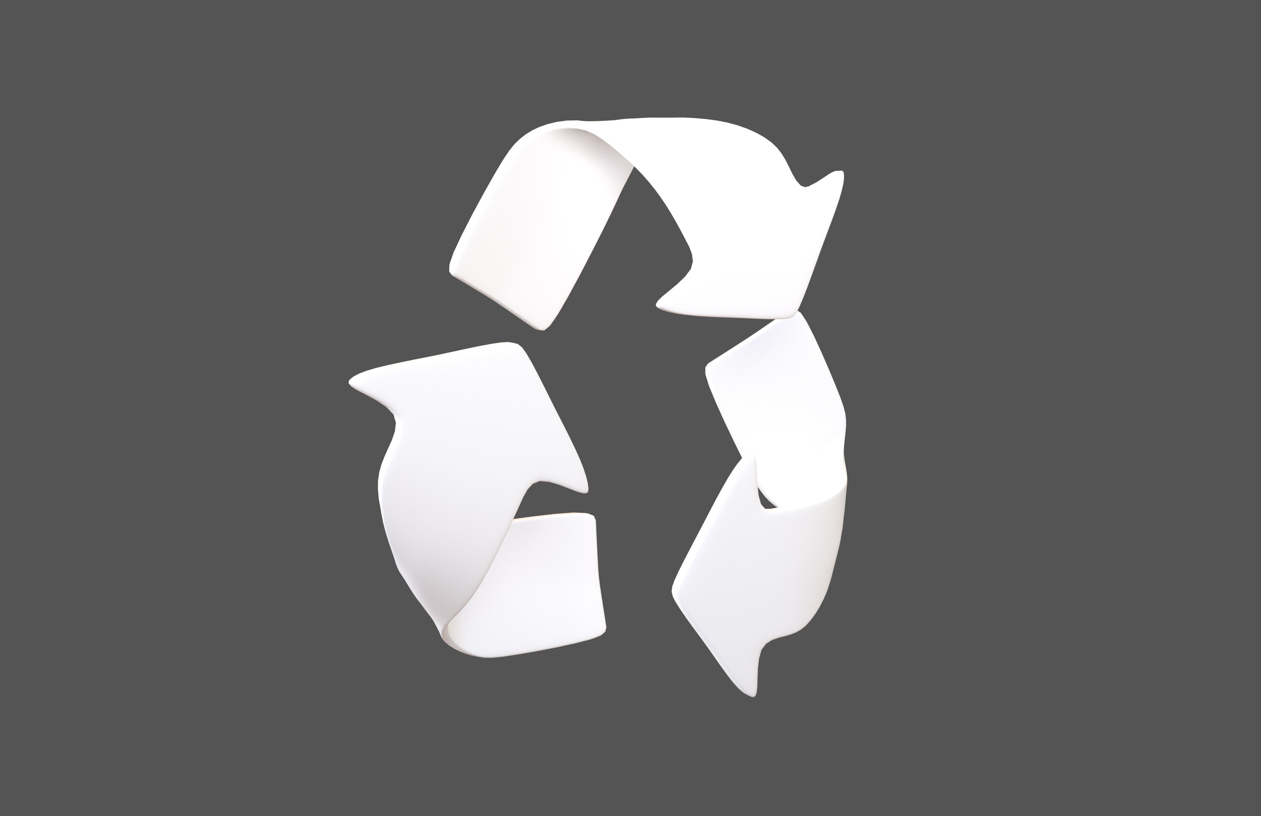 Recycle Symbols v8 003 Low-poly 3D model_1