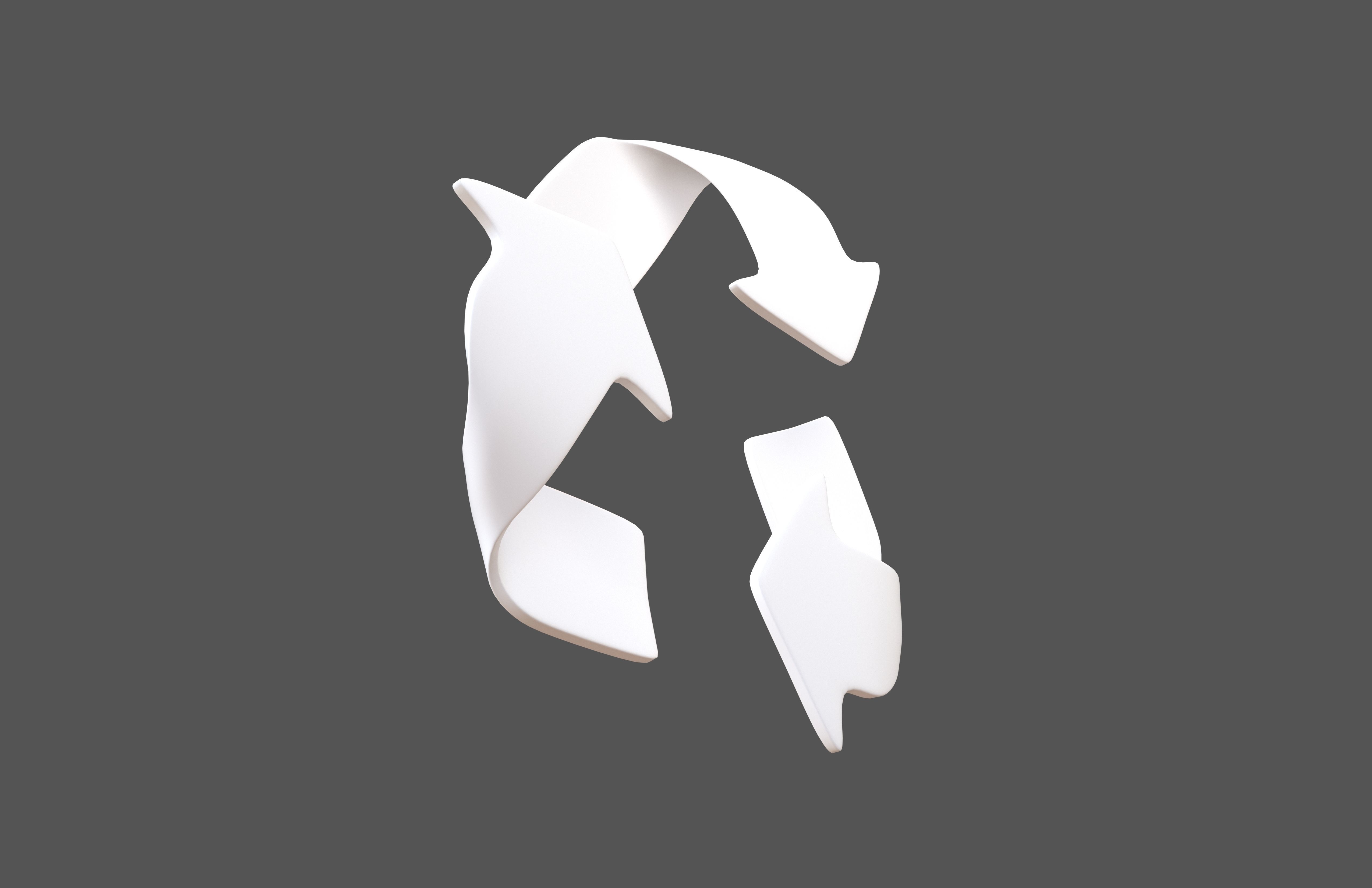 Recycle Symbols v8 003 Low-poly 3D model_3