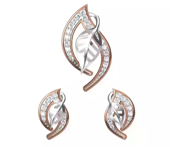 Women Earring Pendant Set STL JCD Details 