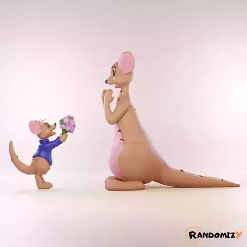 Kanga and Roo Fanart Free 3D print model