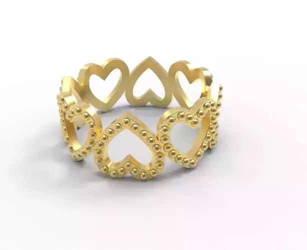Heart Women Ring 3dm stl obj fbx 3D print model