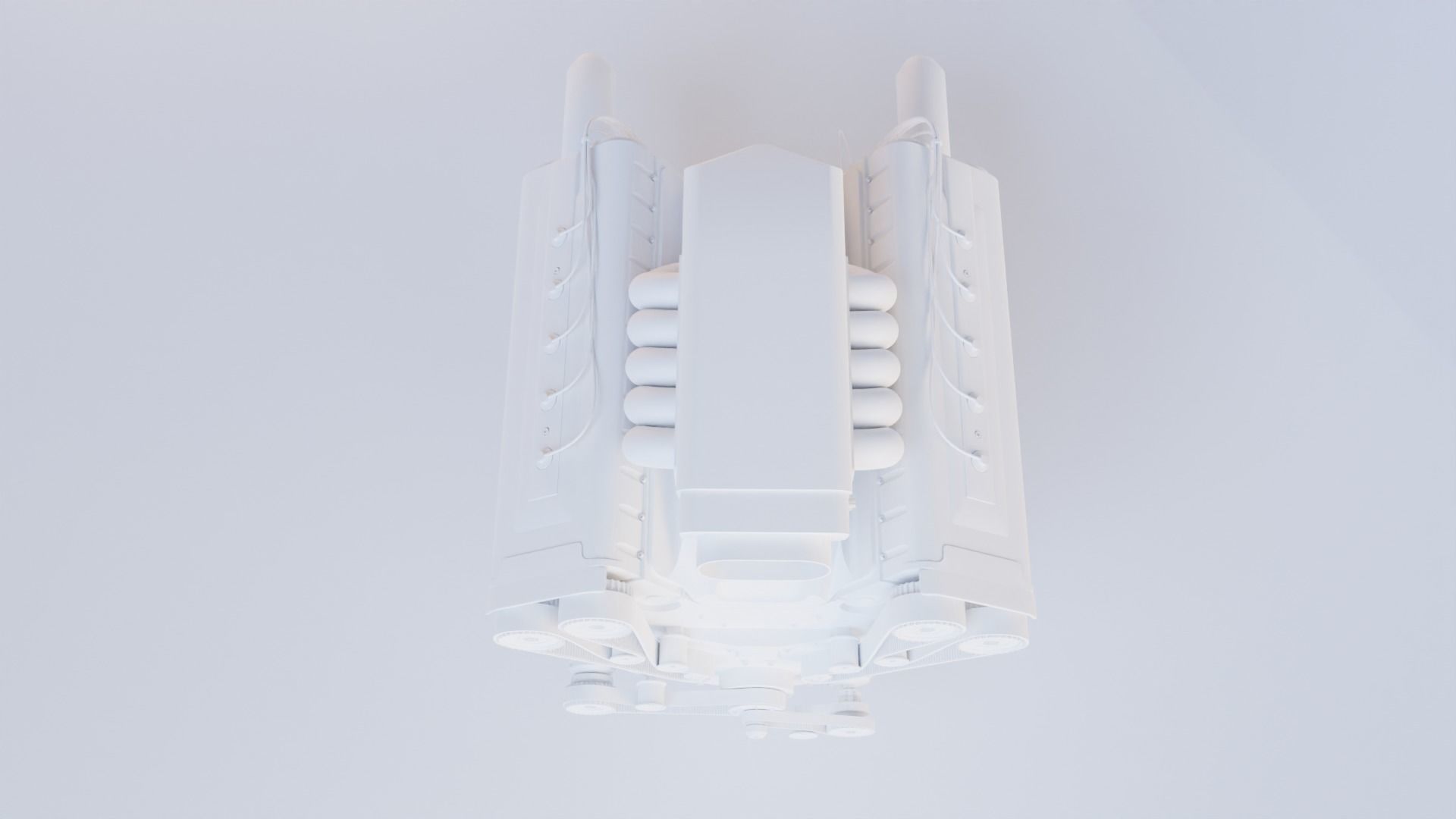 Highly-detailed V10 Engine 3D Model with Realistic Textures 3D model_11