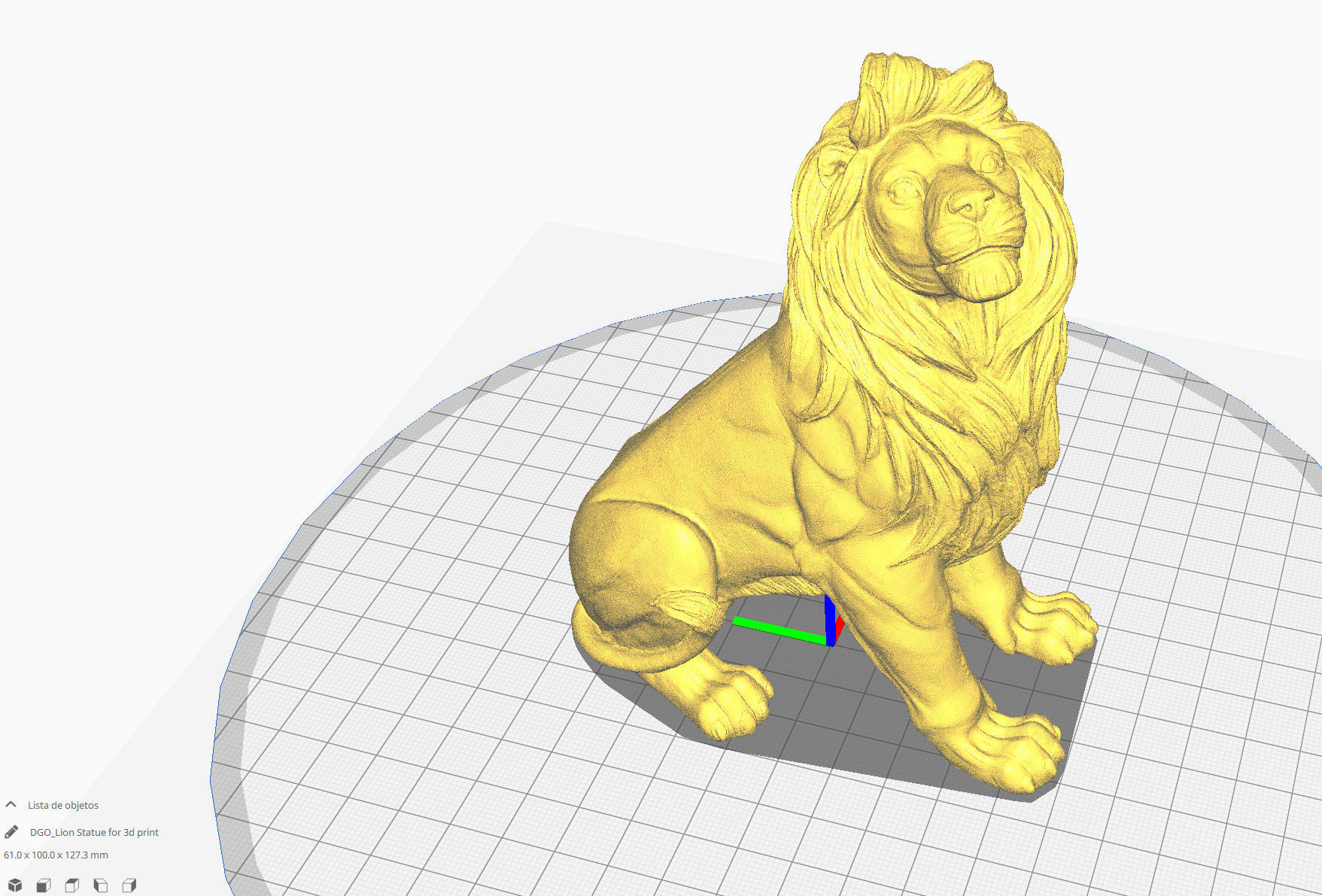 Lion Statue for 3d print 3D print model_3