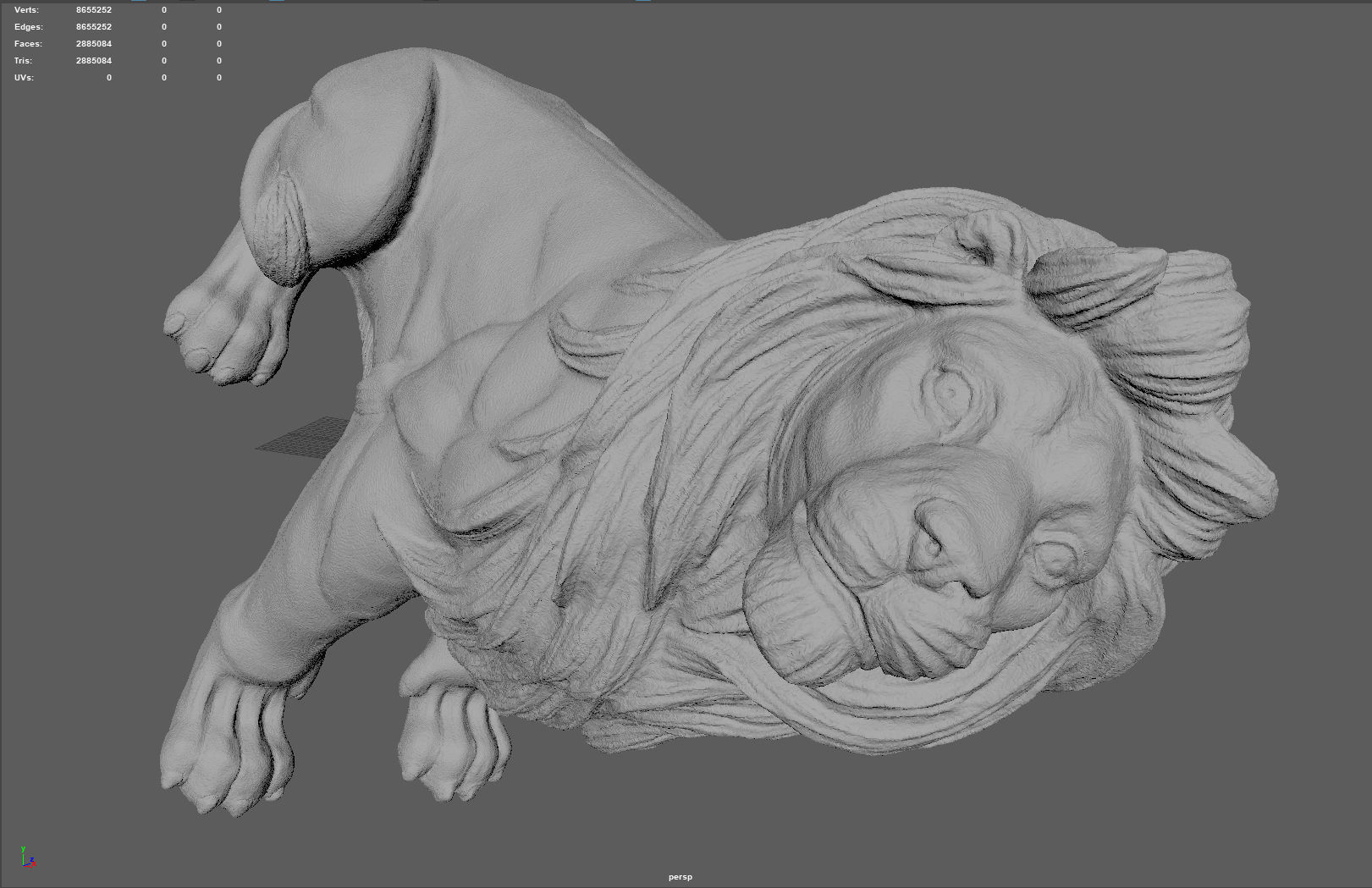 Lion Statue for 3d print 3D print model_4