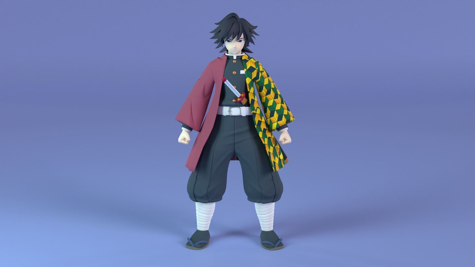 Giyu Tomioka - Demon Slayer 3D model_4