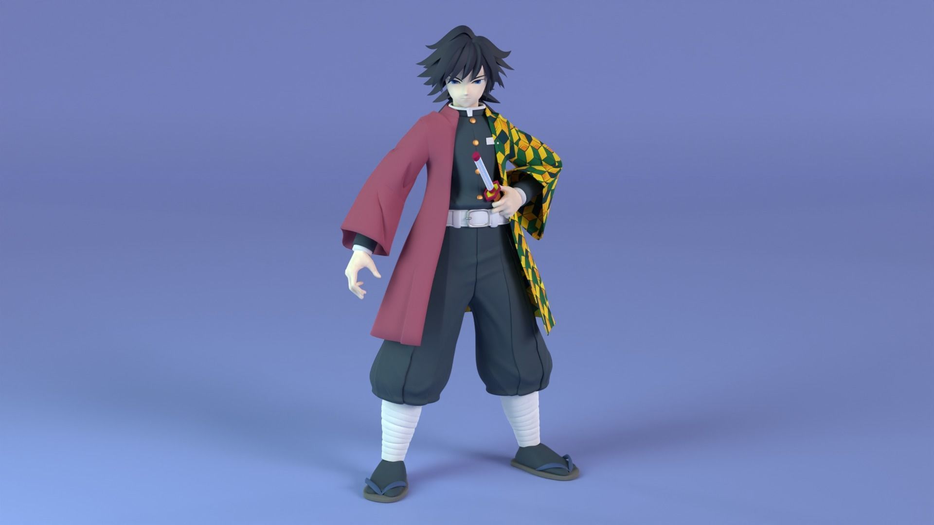 Giyu Tomioka - Demon Slayer 3D model_3