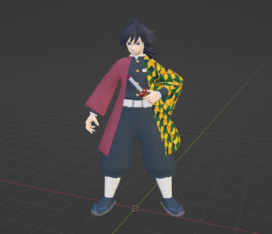 Giyu Tomioka - Demon Slayer 3D model_7