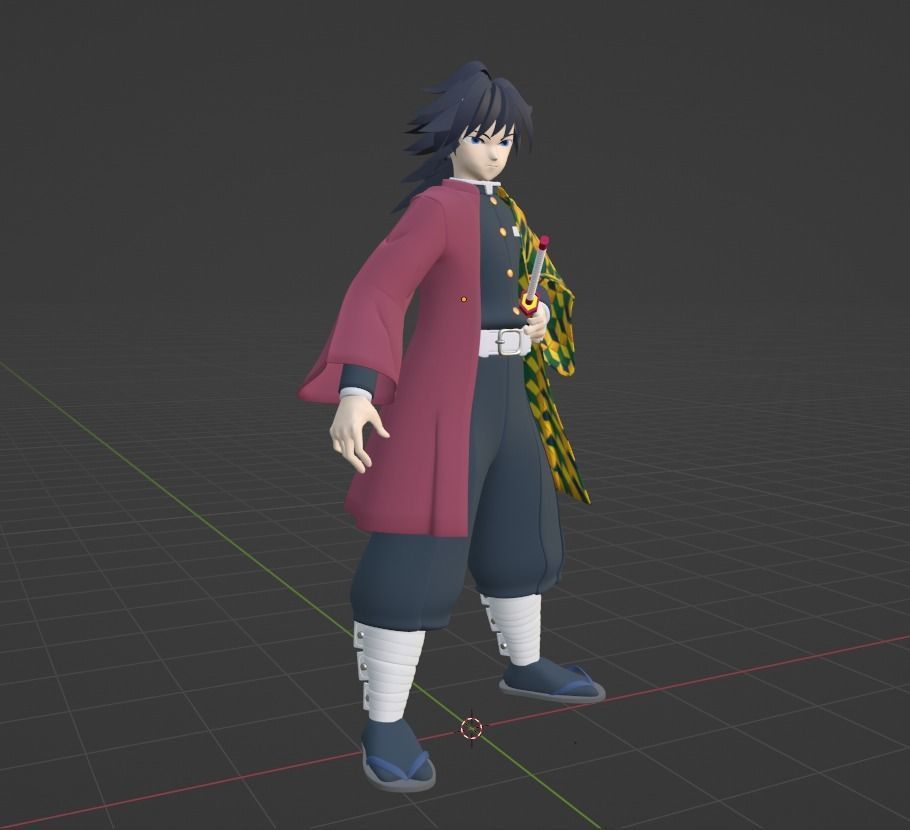 Giyu Tomioka - Demon Slayer 3D model_8