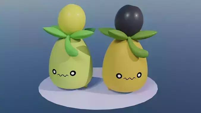 Pokemon Smoliv and Shiny Version