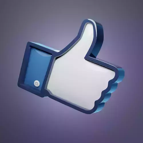 Facebook Thumbs up Like 3D model 3D model