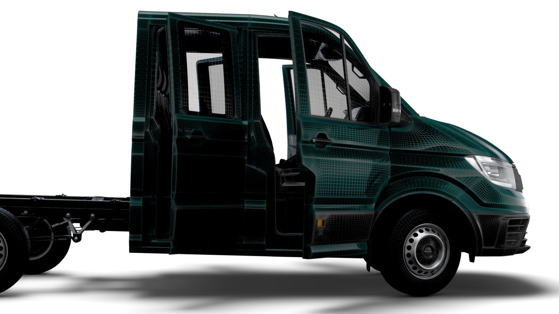 MAN TGE Chassis DoubleCab L1 HQInterior 2023 3D model_16