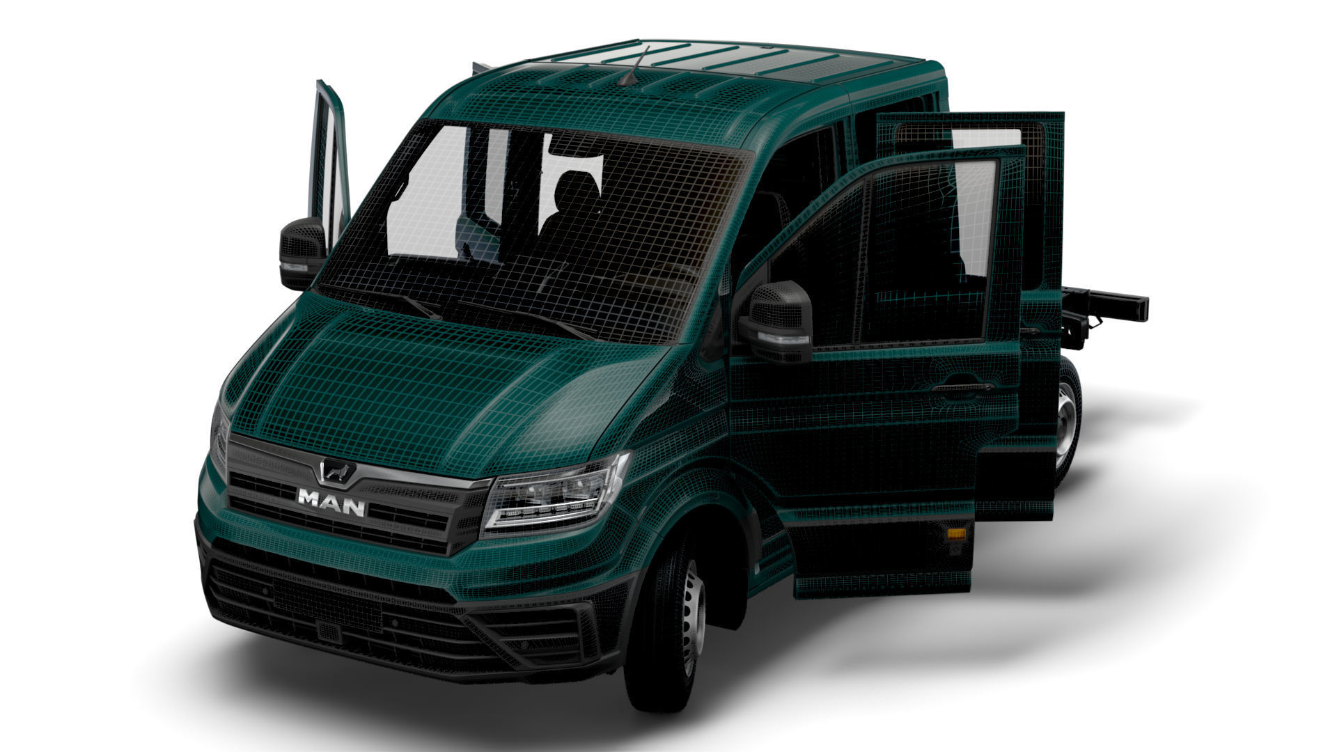 MAN TGE Chassis DoubleCab L1 HQInterior 2023 3D model_20