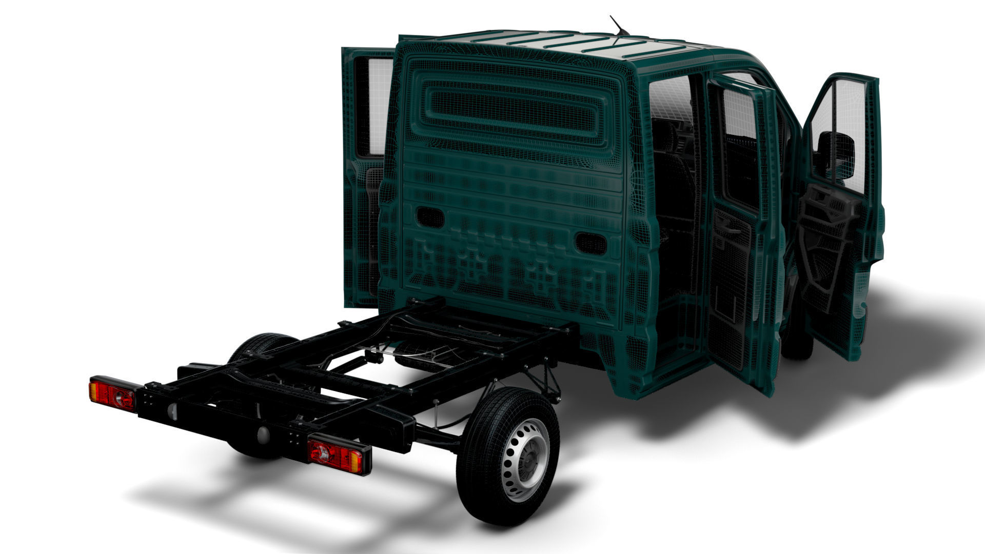 MAN TGE Chassis DoubleCab L1 HQInterior 2023 3D model_14