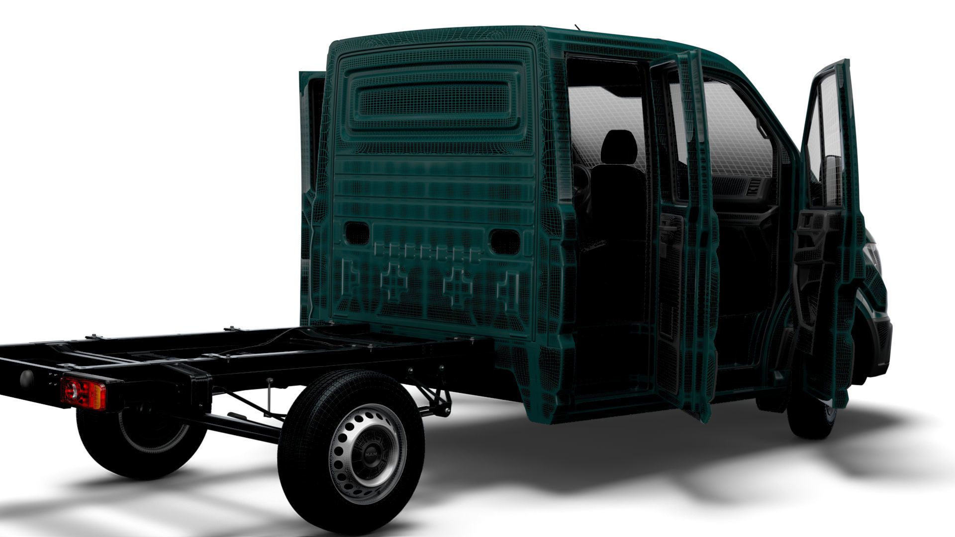 MAN TGE Chassis DoubleCab L1 HQInterior 2023 3D model_23