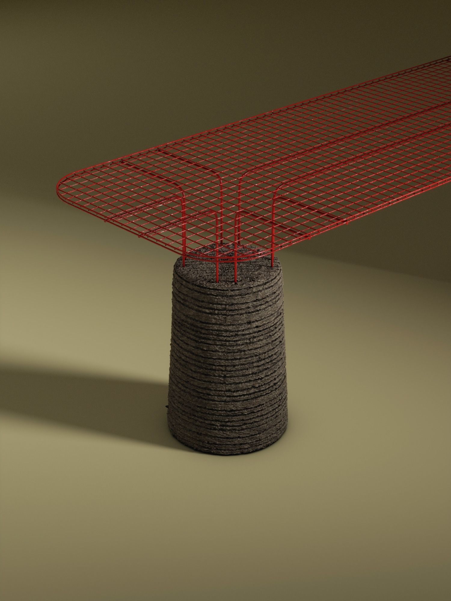 Mesh Bench 3D Model 3D model_2