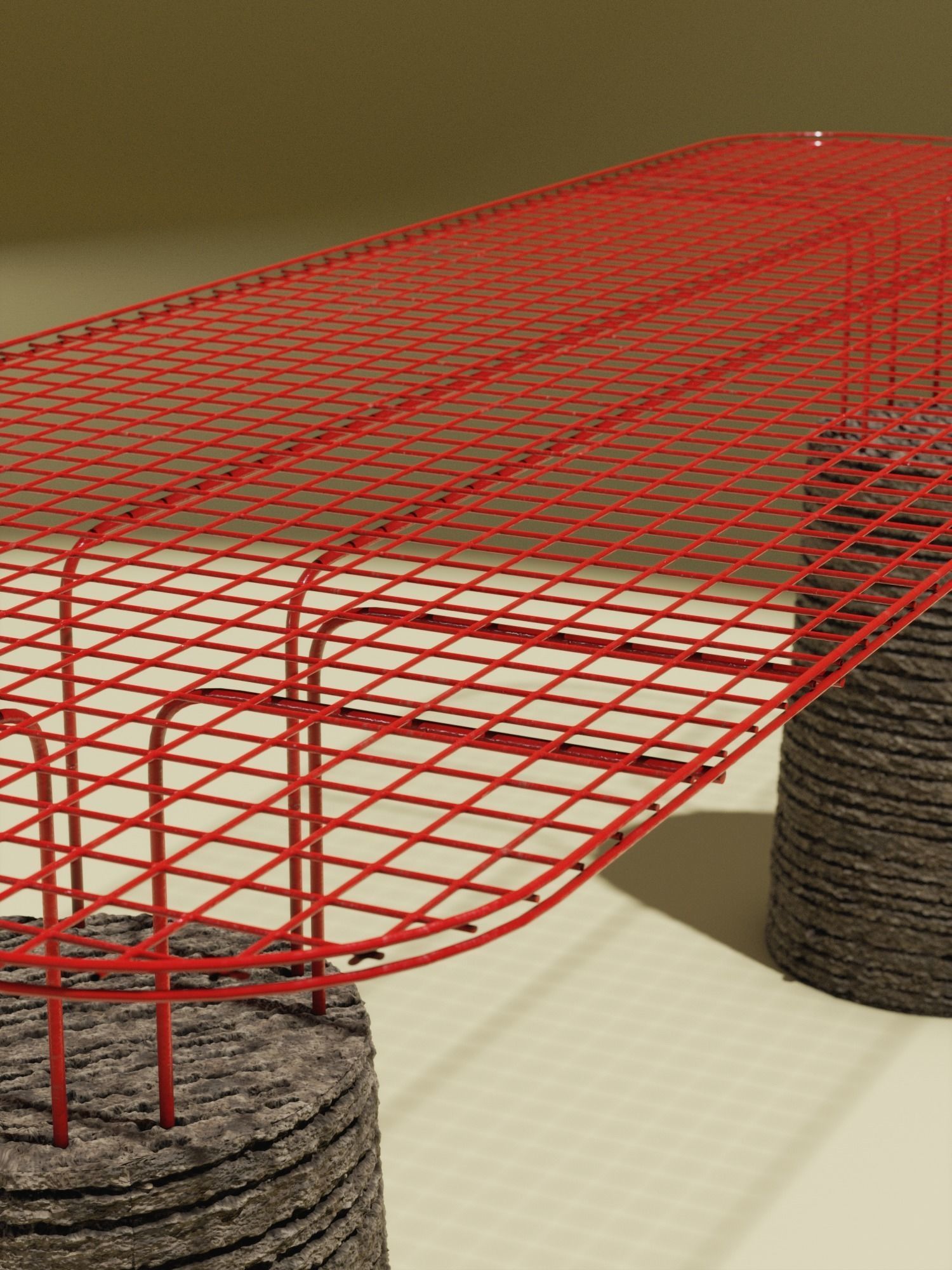 Mesh Bench 3D Model 3D model_6