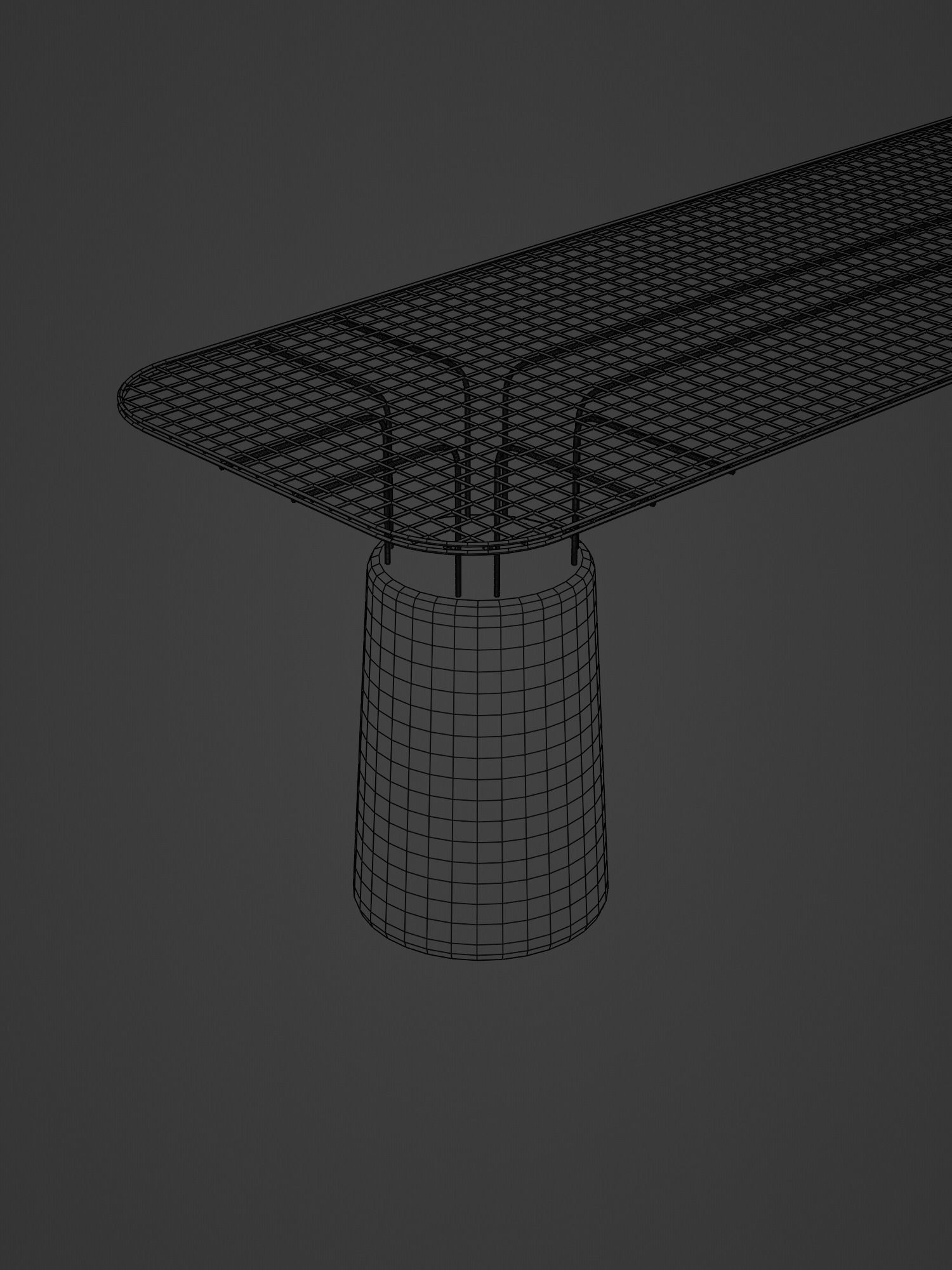 Mesh Bench 3D Model 3D model_3