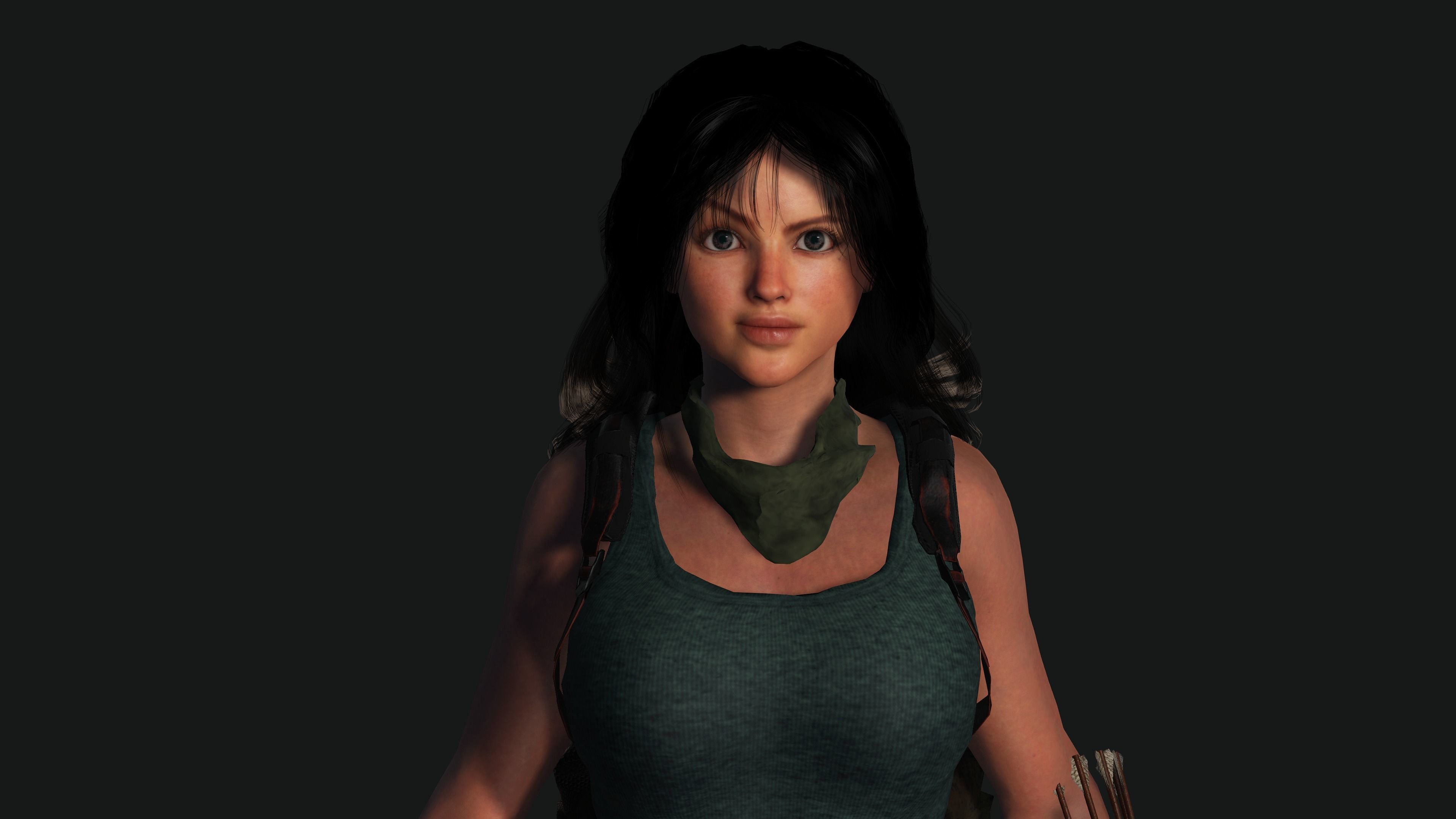 3D FEMALE APOCALYPSE SURVIVAL ALICE-REALISTIC RIG GAME CHARACTER Low-poly 3D model_21