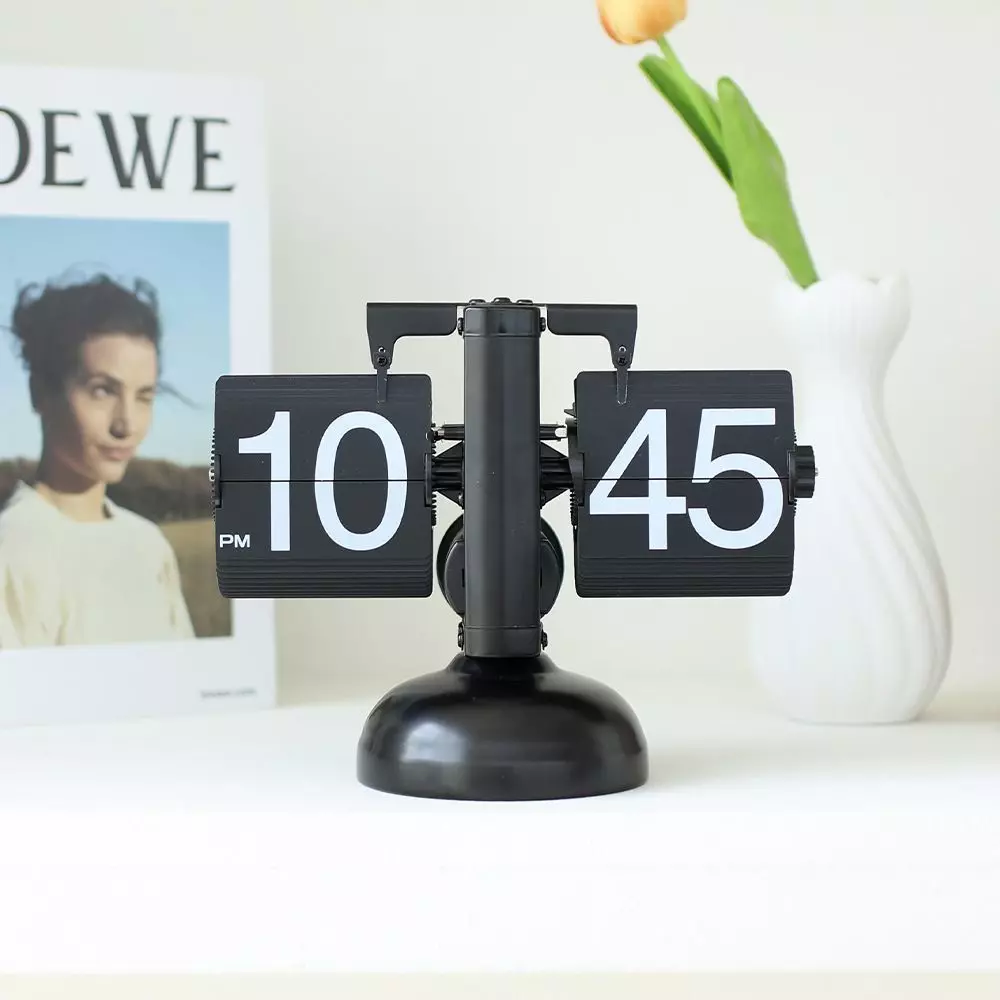 design retro flip table clock 3D model_0