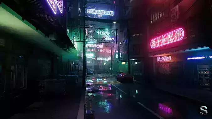 Neon City Complete Pack Low-poly 3D model
