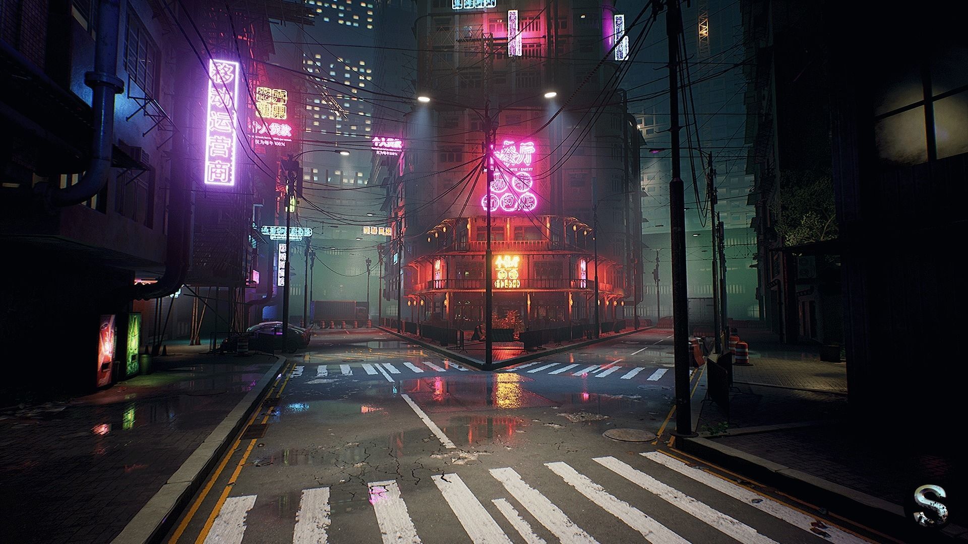 Neon City Complete Pack Low-poly 3D model_18