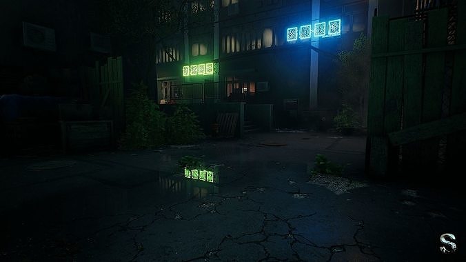 Neon City Complete Pack Low-poly 3D model 7