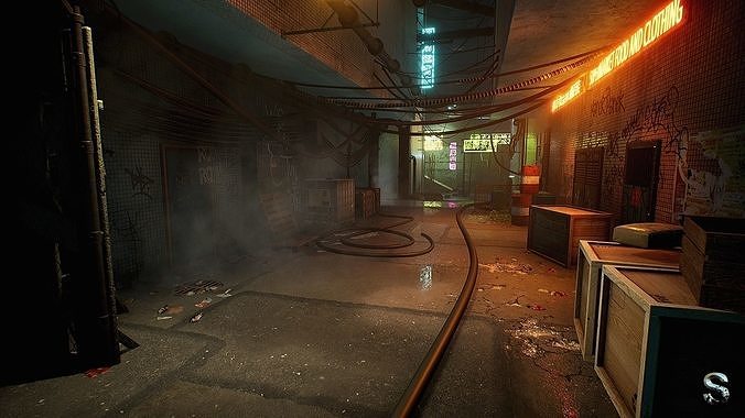 Neon City Complete Pack Low-poly 3D model 5