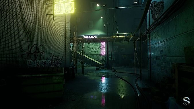 Neon City Complete Pack Low-poly 3D model 6