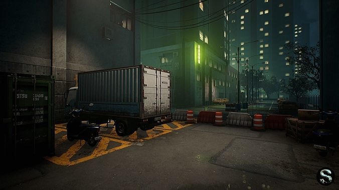 Neon City Complete Pack Low-poly 3D model 4