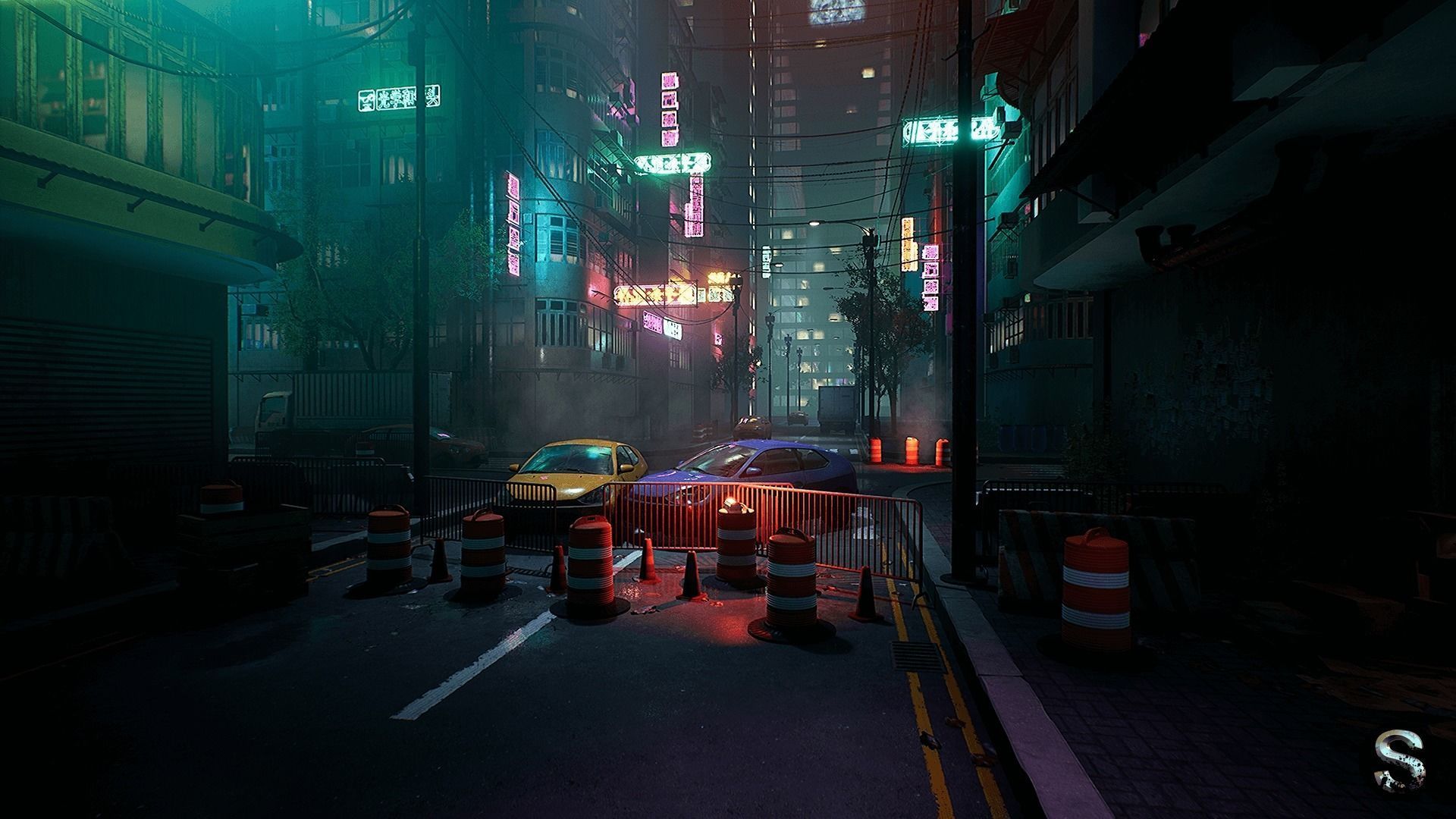 Neon City Complete Pack Low-poly 3D model_10