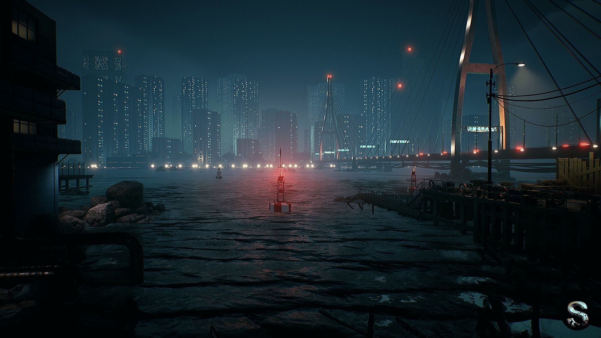 Neon City Complete Pack Low-poly 3D model_2