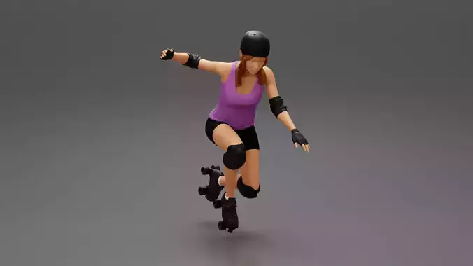 Derby girl jumping