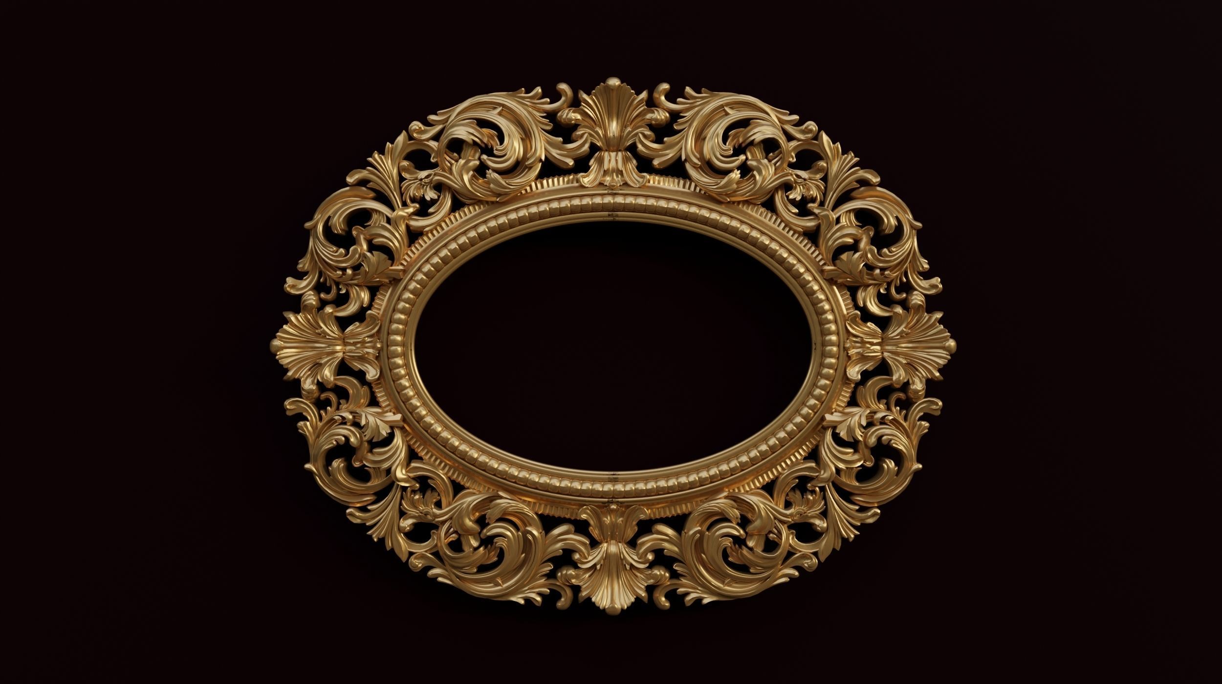 3D Mirror Photo Frame STL file for CNC and Interior decoration 3D model_9