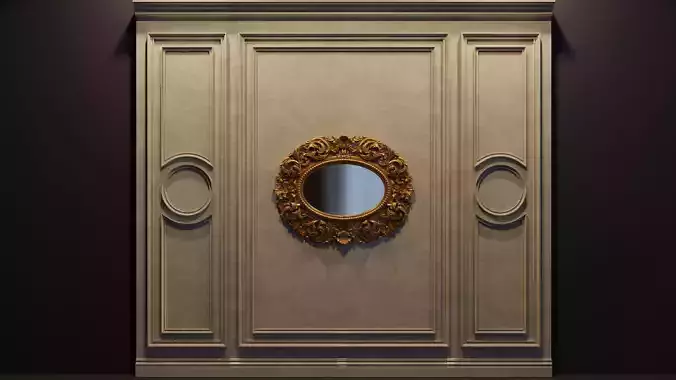 3D Mirror Photo Frame STL file for CNC and Interior decoration