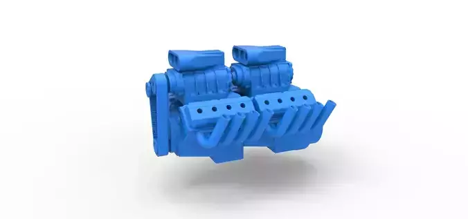 Engine 2 V8 Scale 1 to 25 3D print model