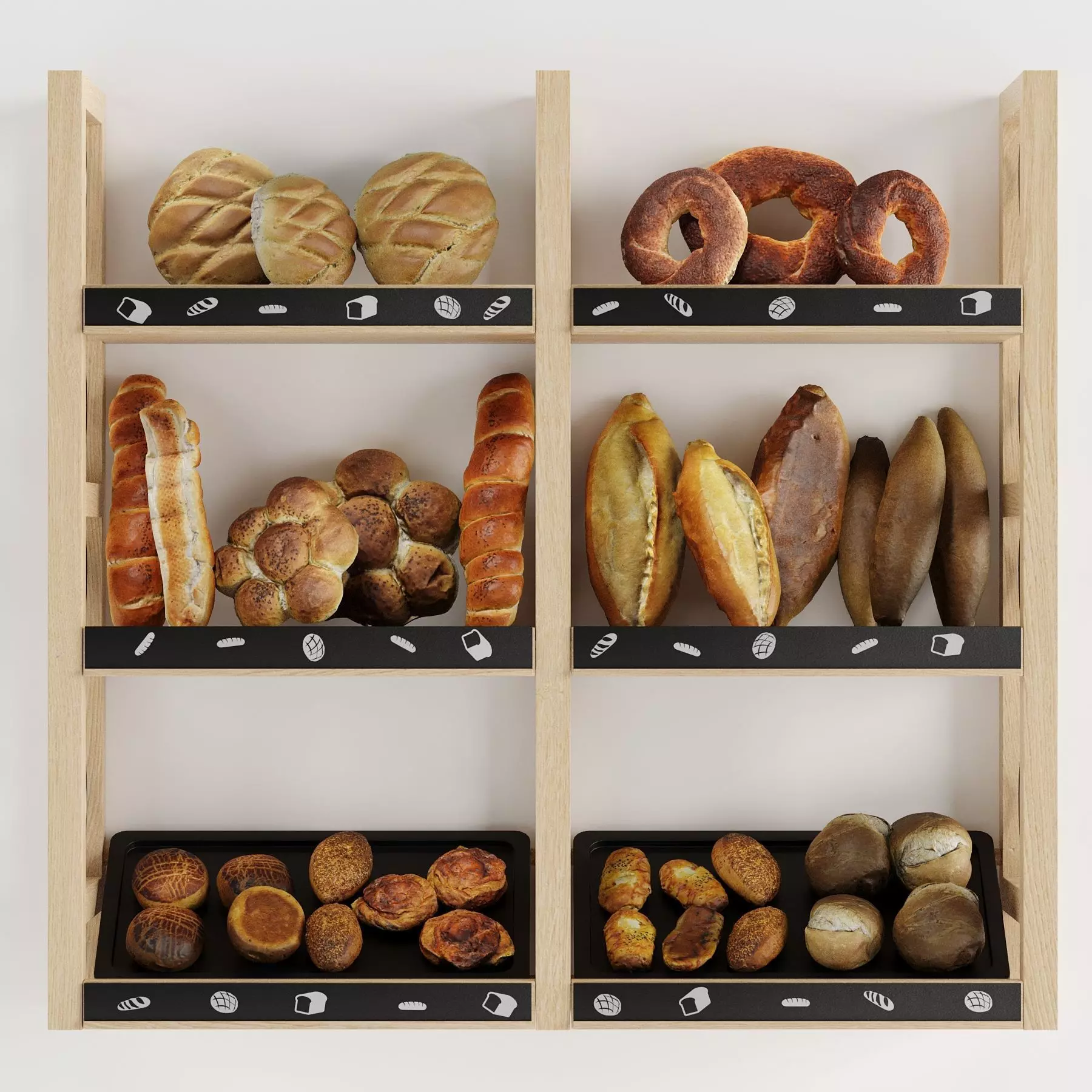 Store Show Case 4 Backery 3D model_0