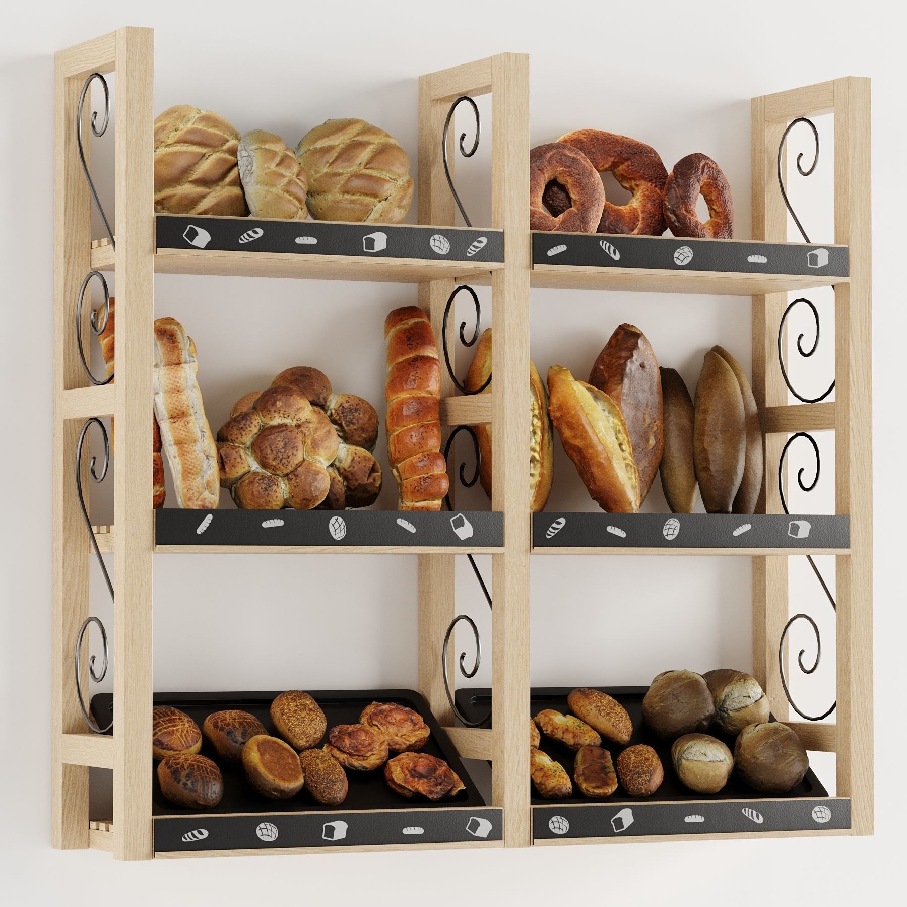 Store Show Case 4 Backery 3D model_1