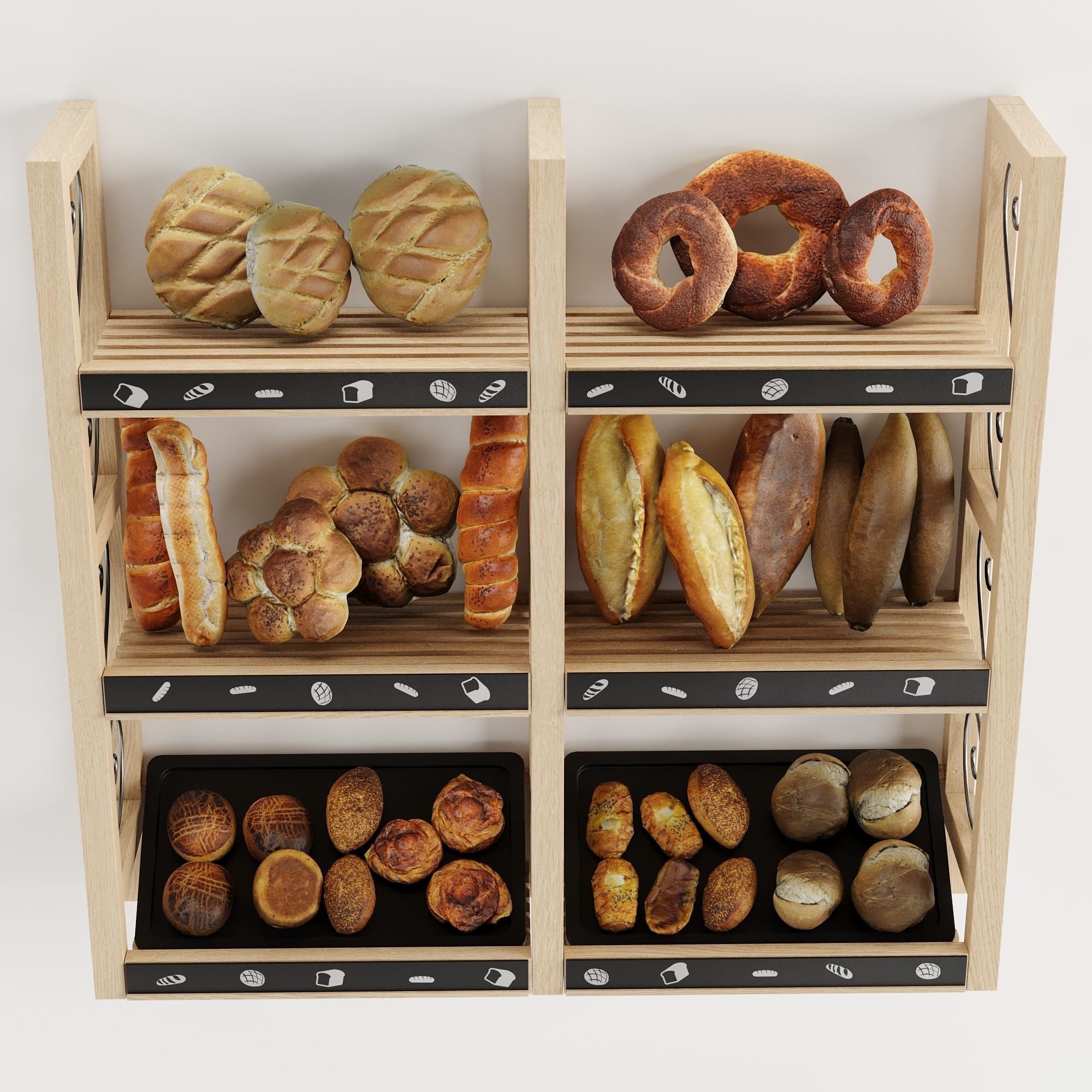 Store Show Case 4 Backery 3D model_3