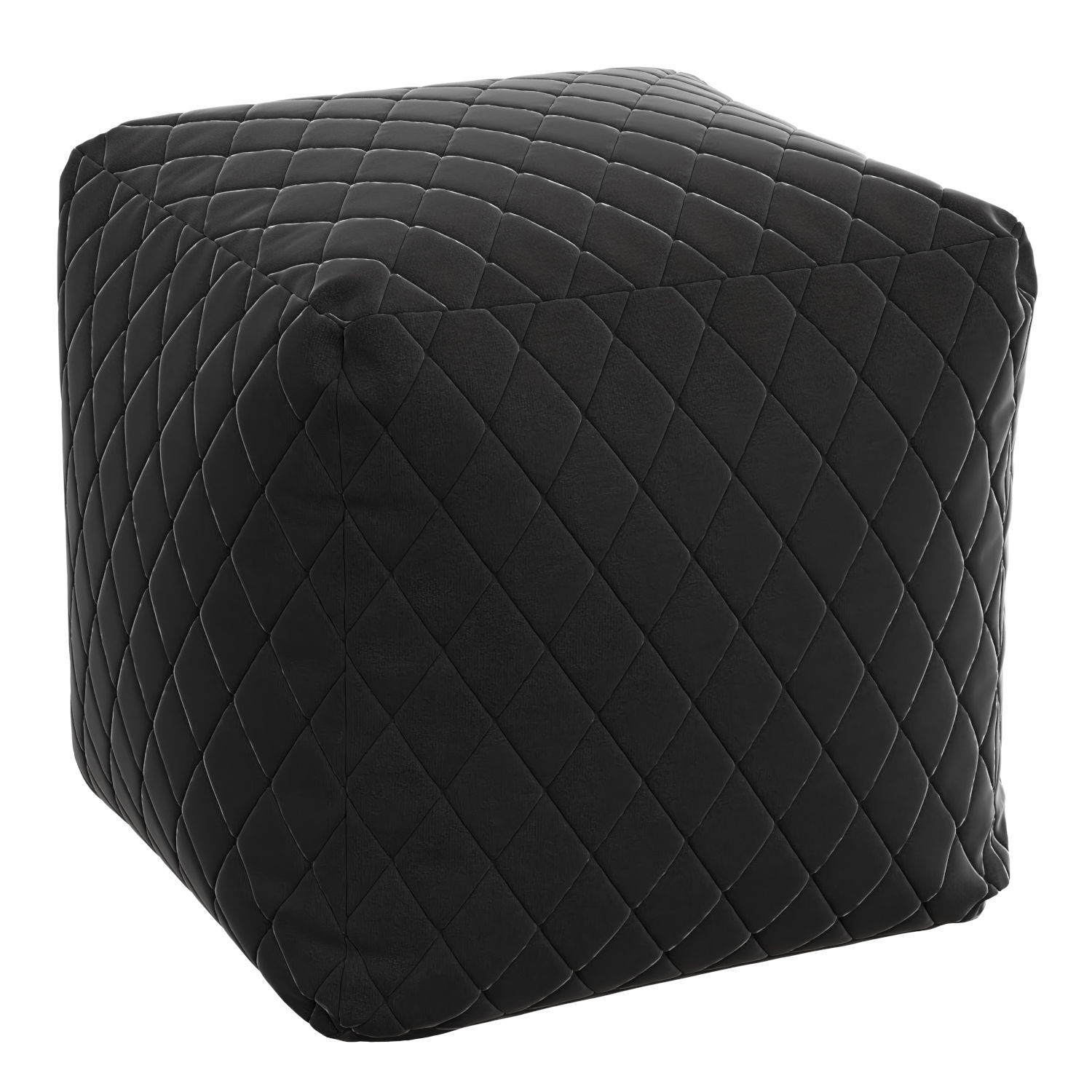 Pouf Lure Luxe Black 3D model_2