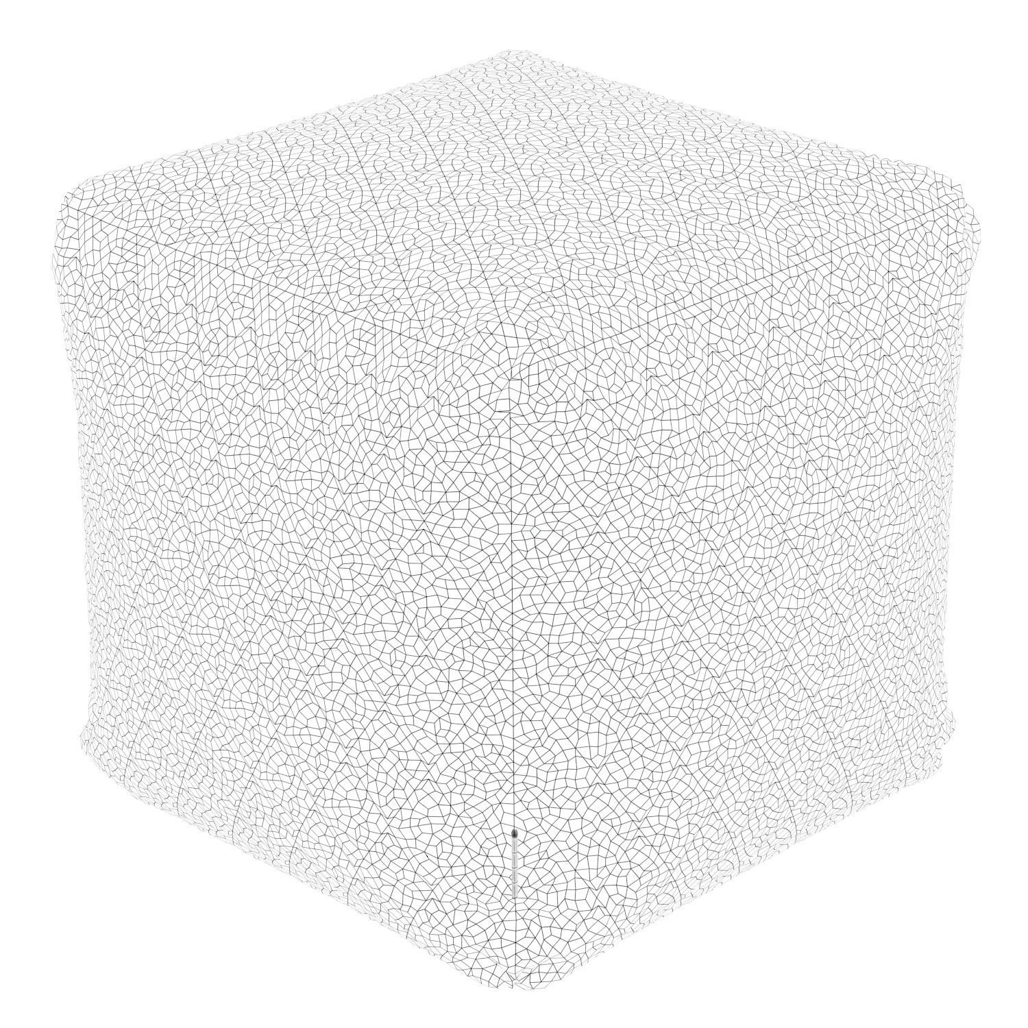 Pouf Lure Luxe Black 3D model_5