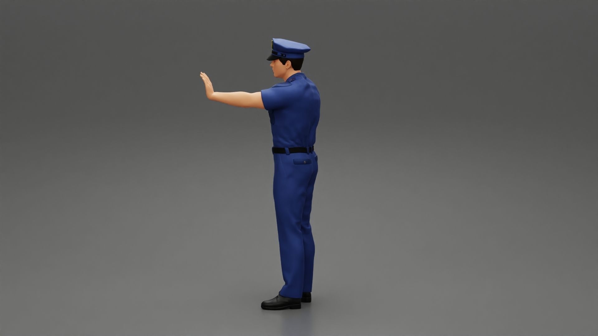 police officer policeman stop hand 3D print model_4