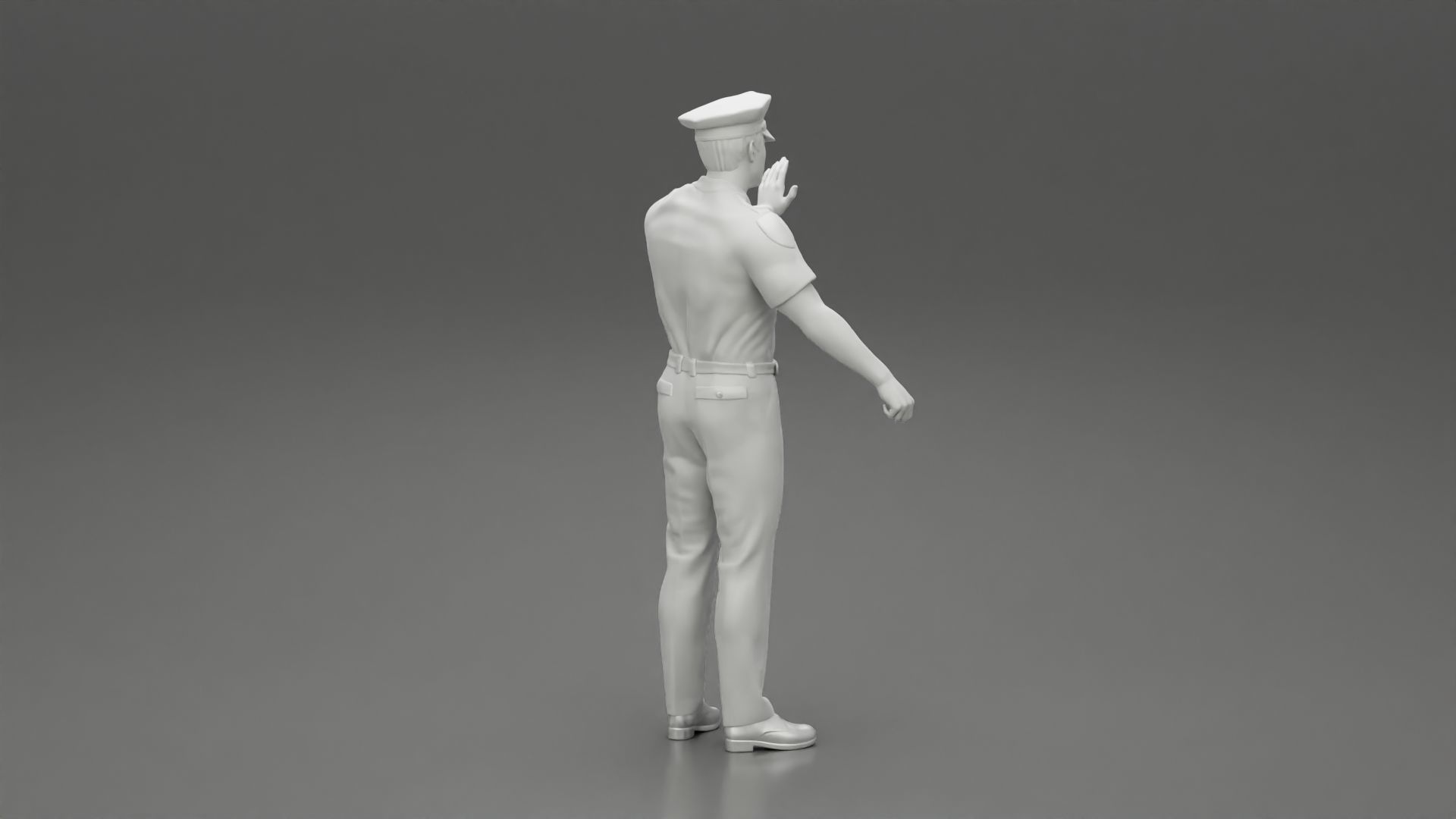 police officer policeman stop hand 3D print model_8