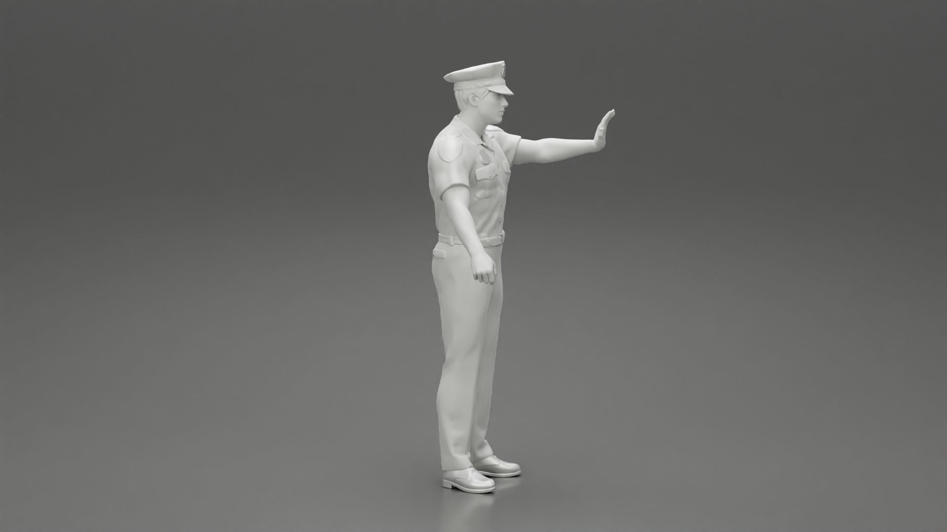 police officer policeman stop hand 3D print model_7
