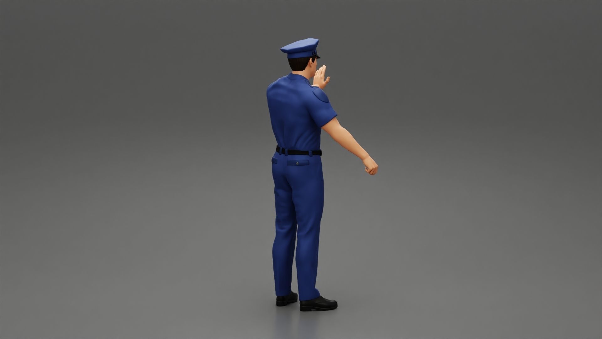 police officer policeman stop hand 3D print model_2