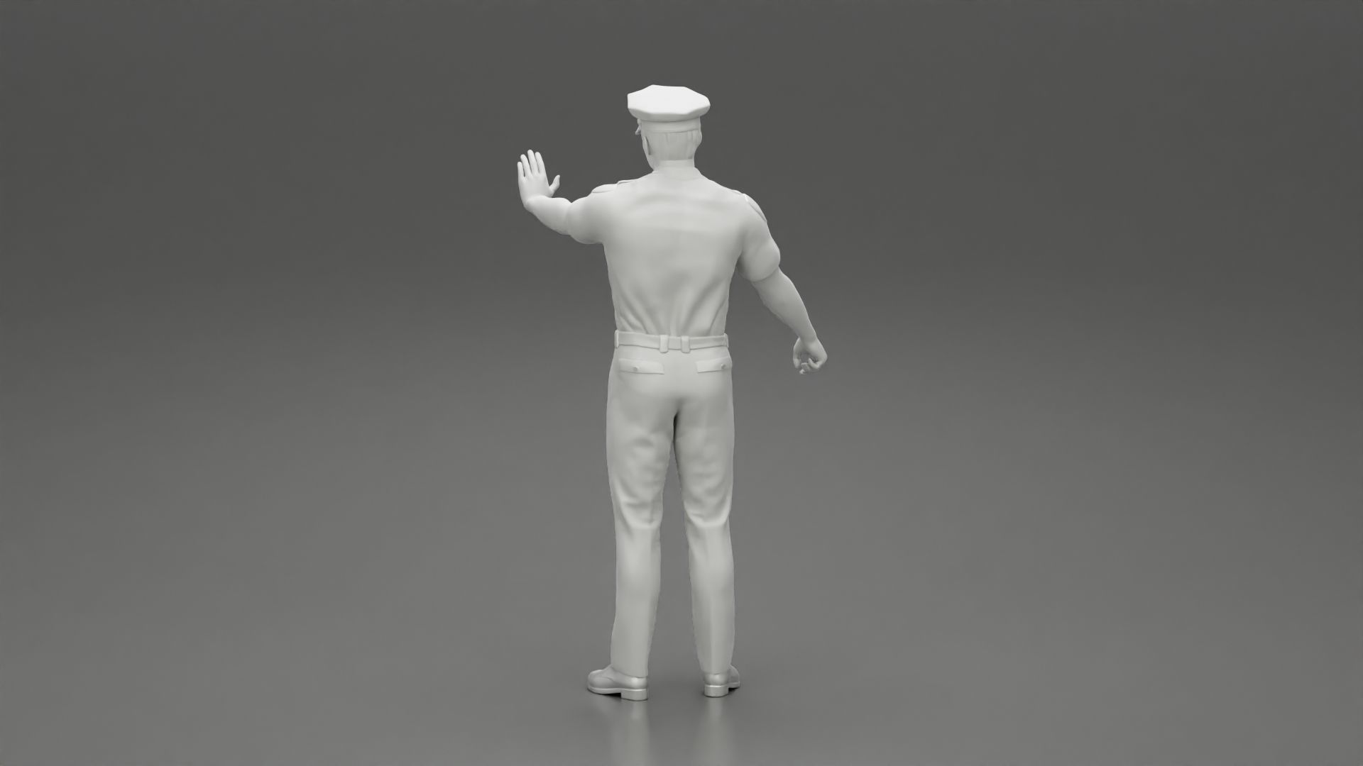 police officer policeman stop hand 3D print model_9