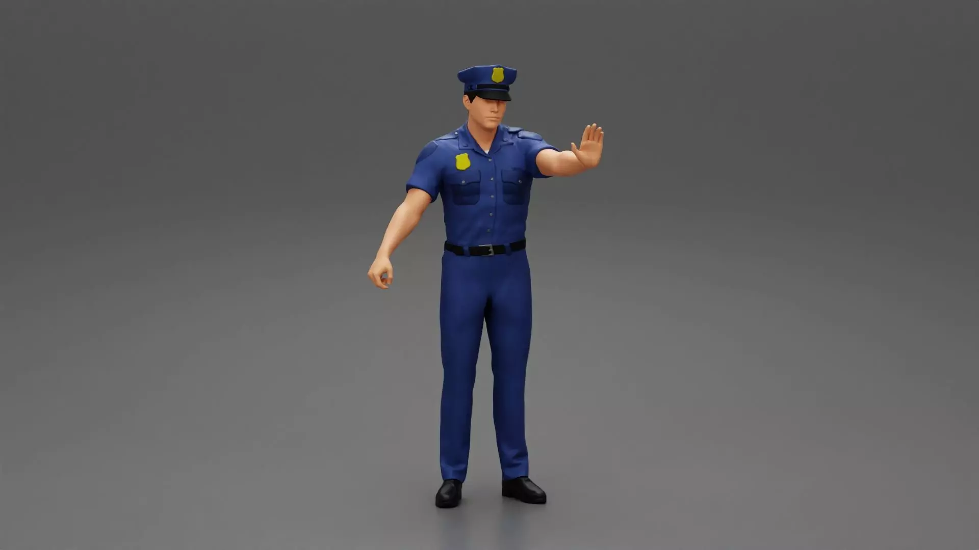 police officer policeman stop hand 3D print model_0