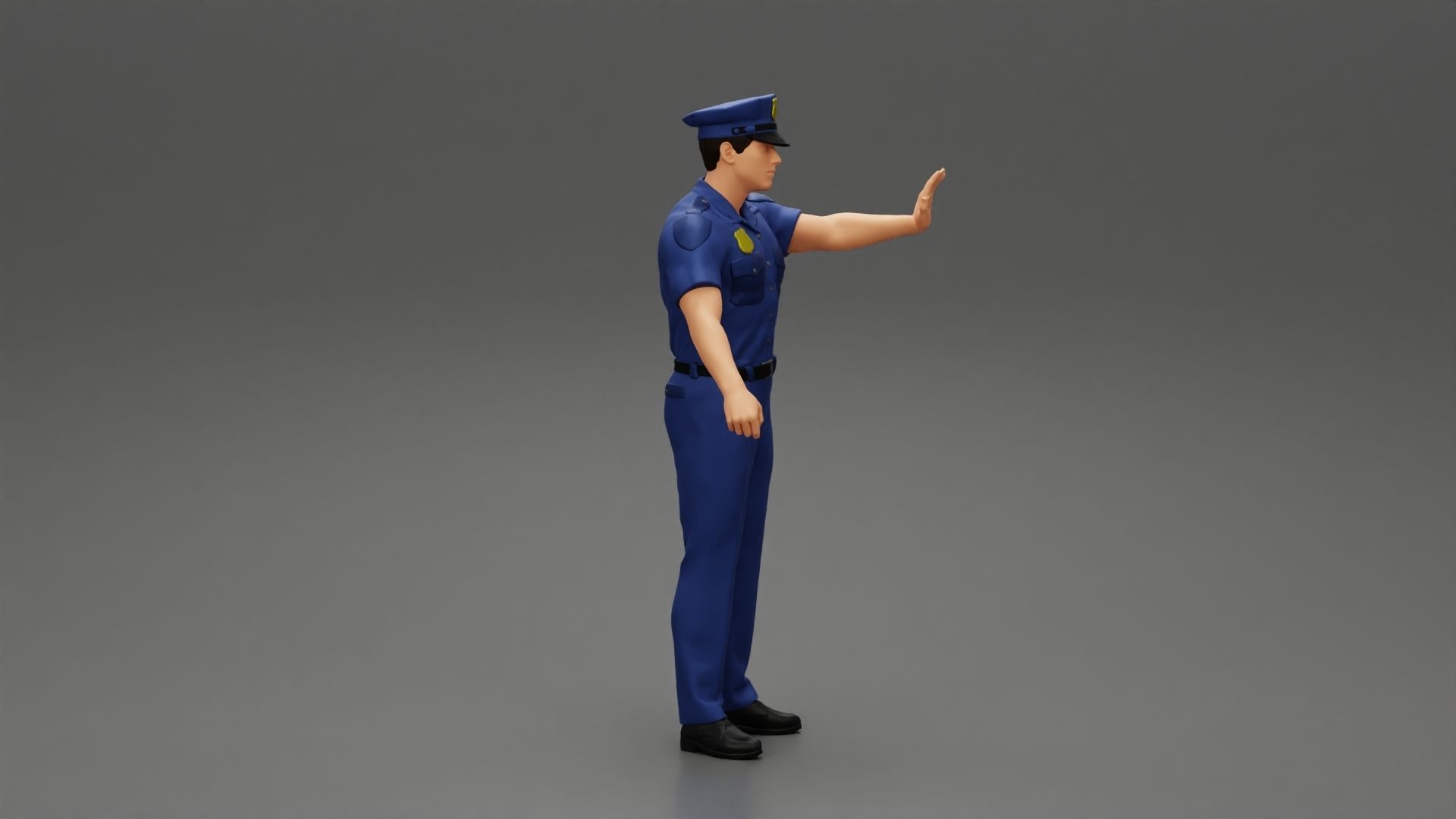 police officer policeman stop hand 3D print model_1
